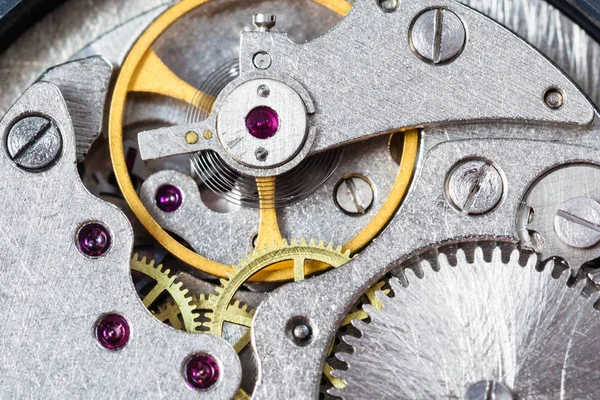 Detail van mechanische uurwerk — Stockfoto