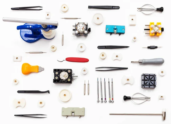 Ornement de divers outils de réparation de montres — Photo