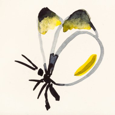 renkli kağıt üzerinde beyaz kanatlı kelebek