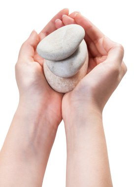 Piramit avuç deniz çakıl üzerinden görünümünü yukarıda