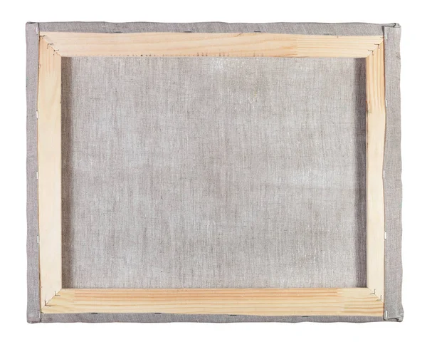 Reverse side of canvas stretched on a wooden frame — Stock Photo, Image