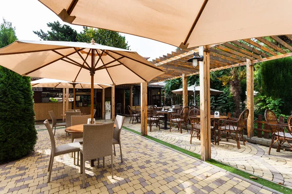 Interior of typical urban eatery in Alushta — Stock Photo, Image