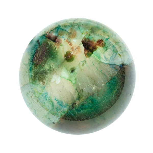 Crystalline texture of green Agate broken ball — Stock Photo, Image