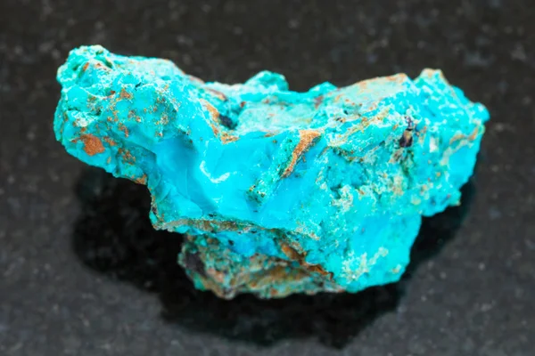 Raw Chrysocolla stone on dark background — Stock Photo, Image