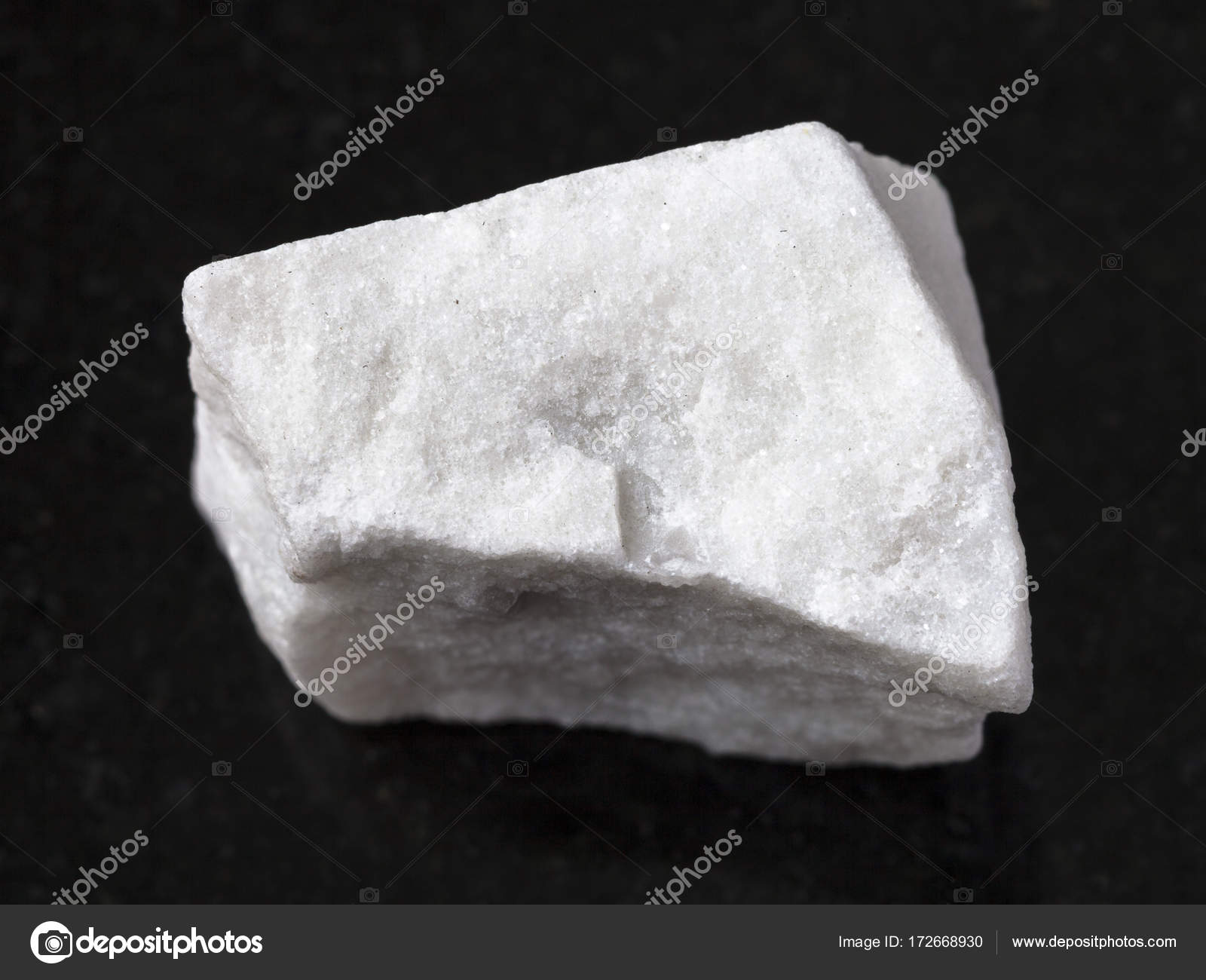 Piece of raw white marble stone on dark — Stock Photo © vvoennyy ...