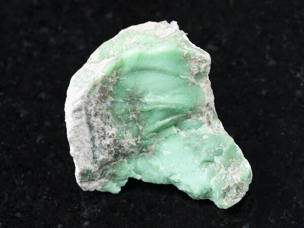 raw Variscite stone on dark background