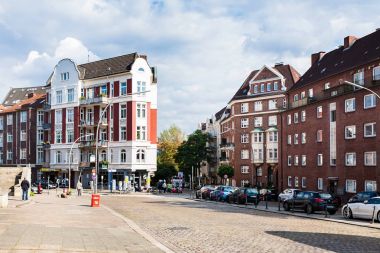 Hamburg şehir caddede Wincklerstrsse