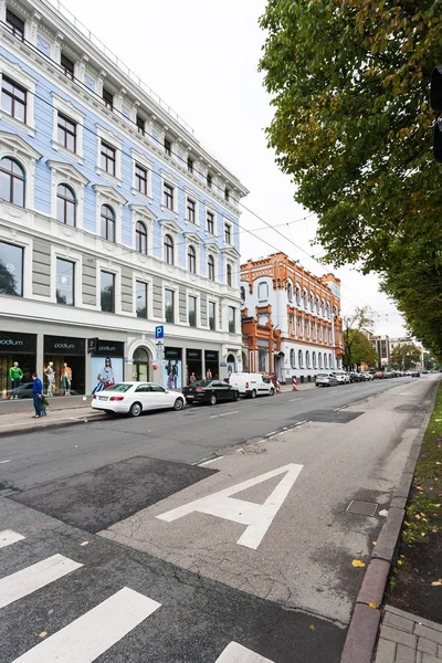 Riga şehir caddede Brivibas Bulvaris — Stok fotoğraf