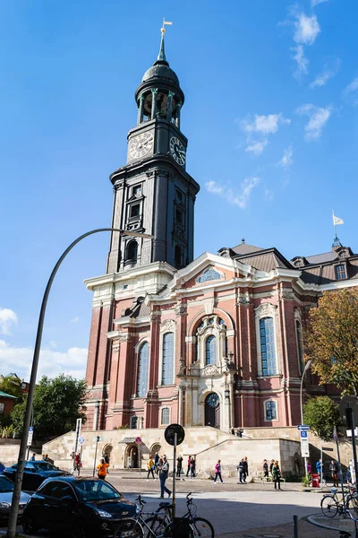 Igreja de São Miguel na cidade de Hamburgo — Fotografia de Stock