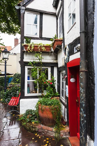 Oud huis van de levende in Schnoor kwartaal in Bremen — Stockfoto