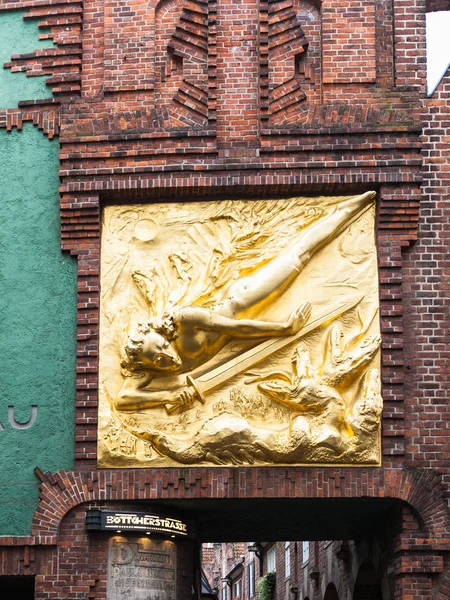 Lichtbringer (Bringer of Light) relief in Bremen — Stock Photo, Image