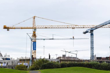 Şantiye Reykjavik şehirde sonbahar