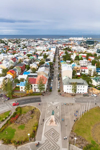 Piazza Skolavorduholt e Midborg a Reykjavik — Foto Stock