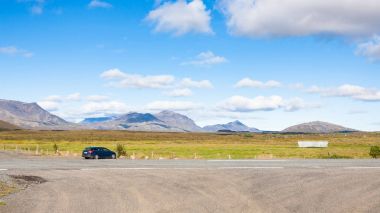 İzlanda Laugarvatnsvegur ülkede yol