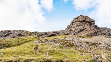 Gullfoss şelale Kanyonu'çevresinde dağlar