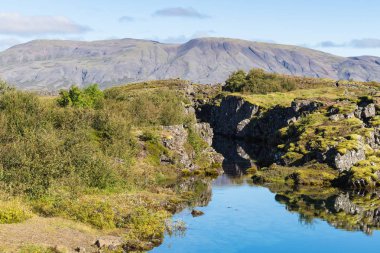 Thingvellir Vadisi Silfra gorge görünümünü