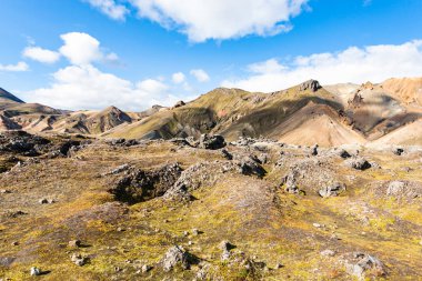 İzlanda'daki Landmannalaugar dağ manzarası