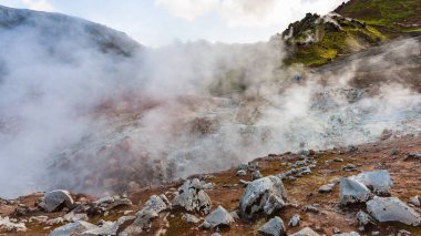 İzlanda'daki Landmannalaugar termal kaynakları