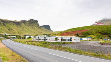 İzlanda'daki Vik köyde Thjodvegur yol