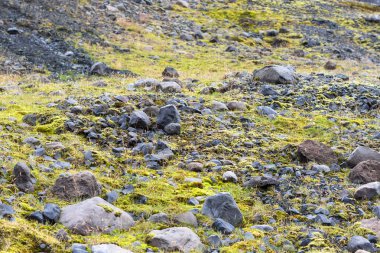 ponza taşı Solheimajokull buzul yatağı boyunca