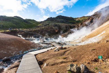 ahşap yolu Krysuvik alanında, İzlanda