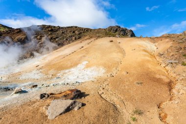 Solfatara sarı yamaç Krysuvik, İzlanda