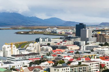Reykjavik bölgesinde Midborg görünümünü yukarıda