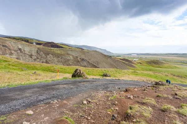 Camino de tierra en Hveragerdi Hot Spring River Trail — Foto de Stock