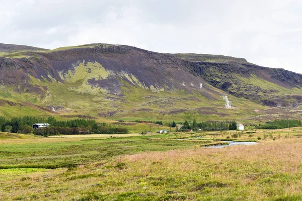 Valley in Hveragerdi Hot Spring River Trail — Stock Photo, Image