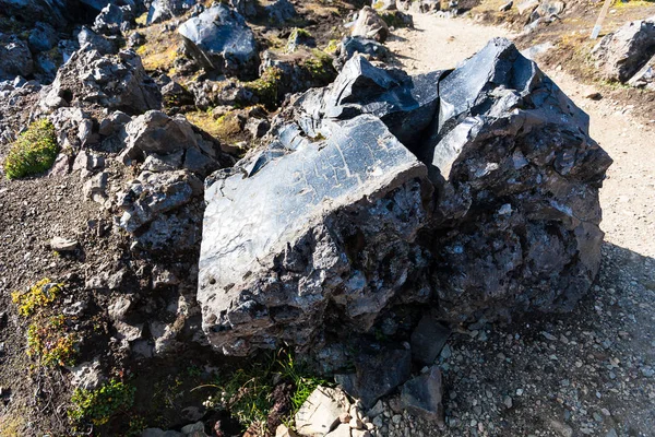 Roca en el campo de lava de Laugahraun en Islandia —  Fotos de Stock