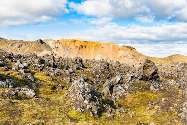 Malebné Laugahraun lávového pole na Islandu — Stock fotografie