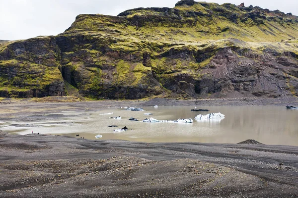 Solheimajokull buzul sudan buz erime