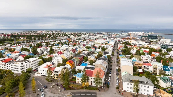 Vue aérienne de Skolavordustigur à Reykjavik — Photo