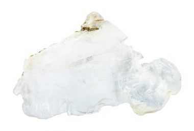 Brucite taş üzerinde beyaz izole çiğ tabakası