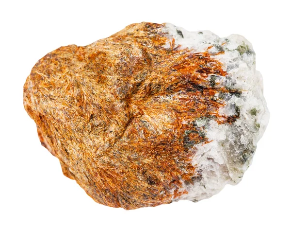 Raw normandite stone isolated on white — Stock Photo, Image