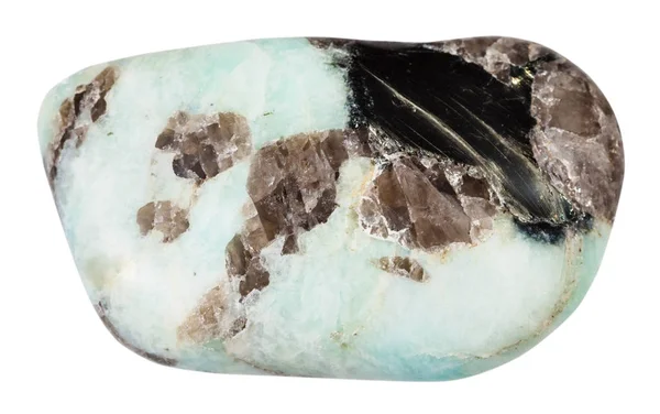 Камень пегматитов, изолированный на белом — стоковое фото