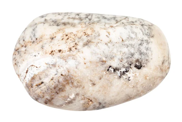 Piedra de albita tumbada aislada en blanco —  Fotos de Stock