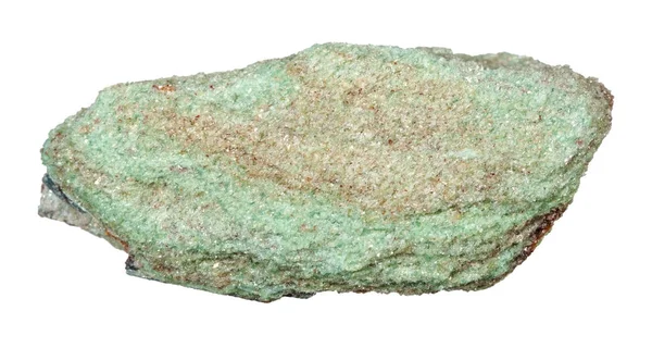 Ακατέργαστη πέτρα Paragonite απομονωθεί σε λευκό — Φωτογραφία Αρχείου