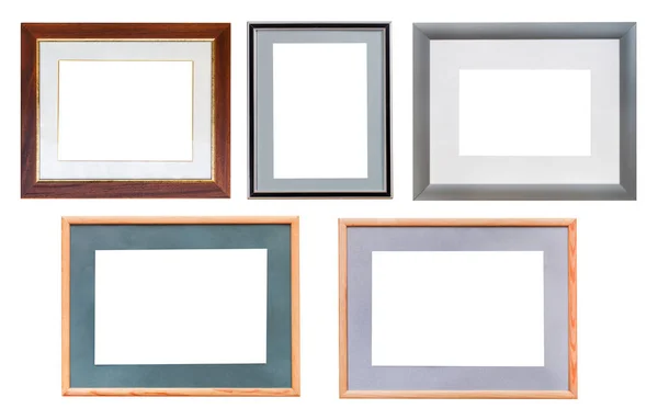 Set of picture frames with passepartout isolated — Stock Photo, Image