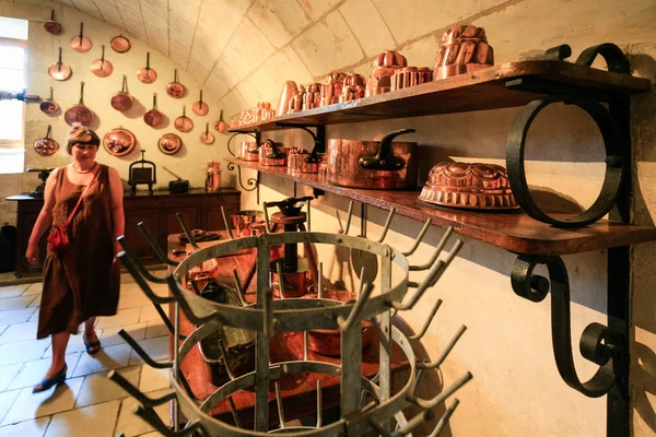 Cucina del castello Chateau de Chenonceau — Foto Stock