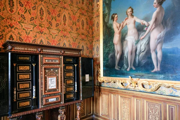 Wnętrze studiów w zamku Chateau de Chenonceau — Zdjęcie stockowe