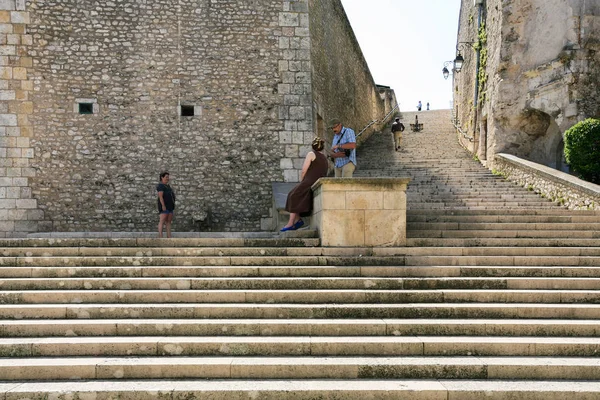 Steps Escaliers Denis Papin in Blois town — Stock Photo, Image