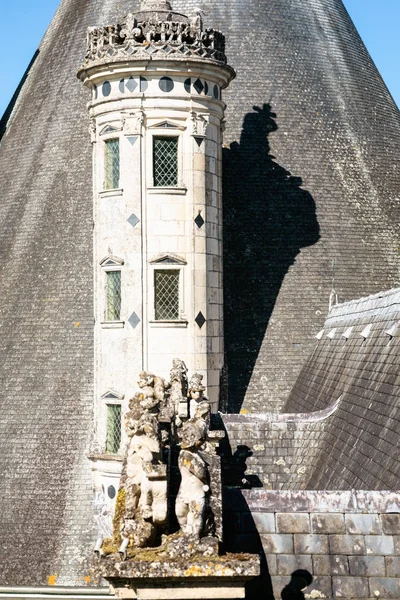 Torre de techo del castillo Chateau de Chambord — Foto de Stock