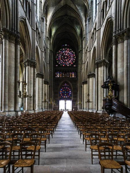 Interior of Reims Cathedral (Notre-Dame de Reims) — Stock Photo, Image