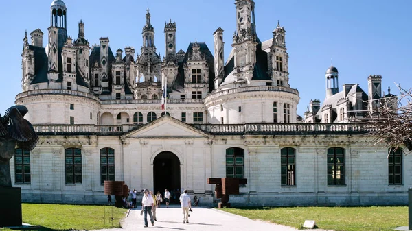 Fasaden på slottet Château de Chambord i Frankrike — Stockfoto