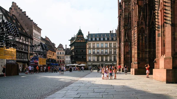 Náměstí Place de La Cathedrale ve Štrasburku — Stock fotografie