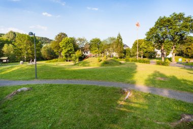 Yaz aylarında Gerolstein şehirde kentsel park