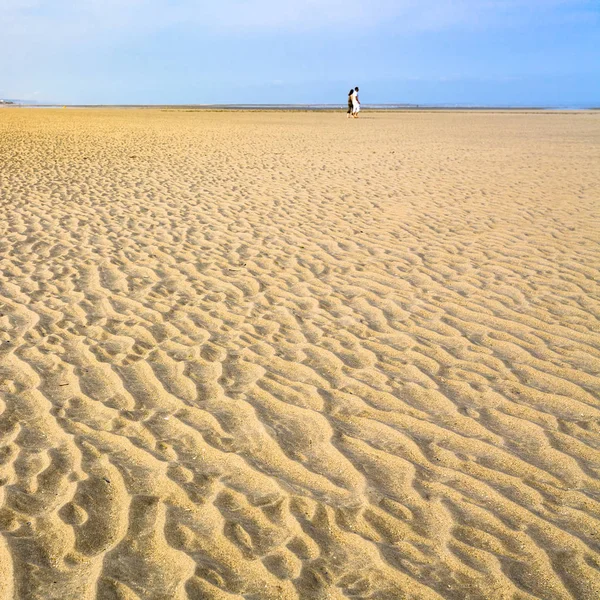 Duna na praia de areia amarela Le Touquet — Fotografia de Stock