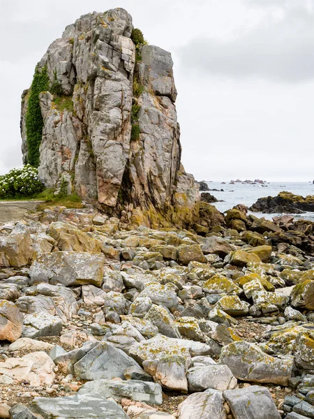 Rock na břehu Gouffre zálivu La Manche — Stock fotografie