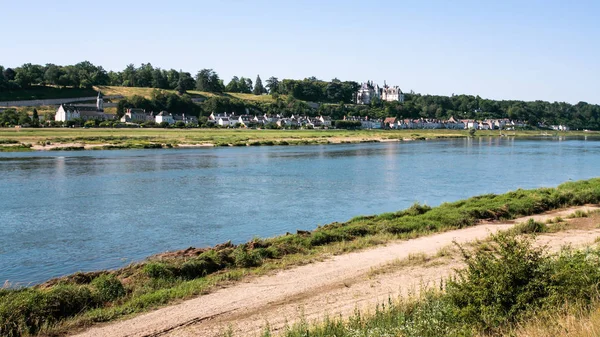 View of Loire river with Ile d'Or and Amboise — Stock Photo, Image